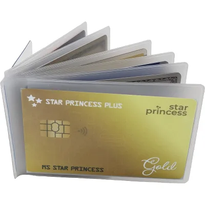 Custom clear Frosted Business Card Holder Travel Waterproof Pvc Id Card Credit Card Holder