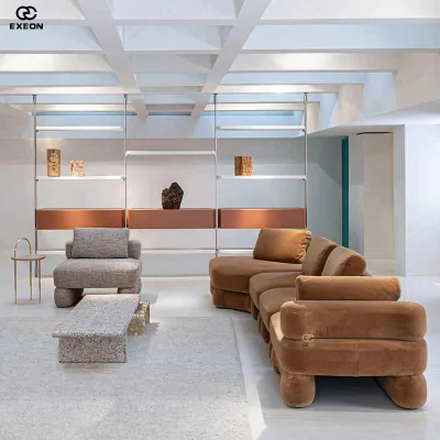 2026 Italian Minimalist High-quality Velvet Sofa with Modern Villa Modular Design and Classic Style