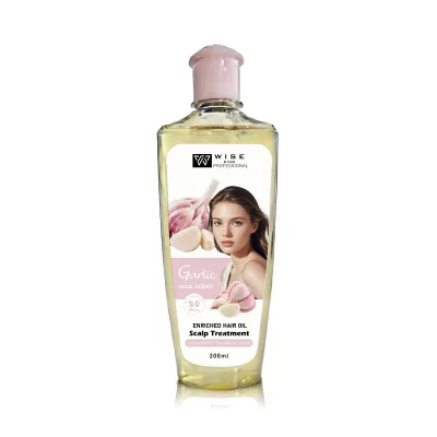Lightweight Garlic Hair Oil 200ml Absorbs Quickly Non-greasy Residue Make Hair Smoothing and Moisturizing Suitable for Dry Hair