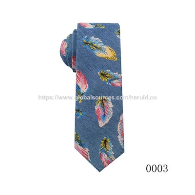 Men Cotton Printed Necktie Trend retro business