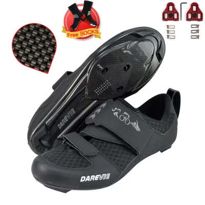 Darevie OEM Triathlon Sapatilha Ciclismos Mens Sport Bike Sneakers Ciclismo Shoe Mountain Carbon Cycling Shoes