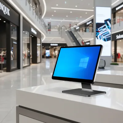 Free Shipping Slim Shop Cash Register for Restaurant Dual 15/15.6 Inch Screen POS Systems with Windows 10 Wi-Fi 6 CE Certified