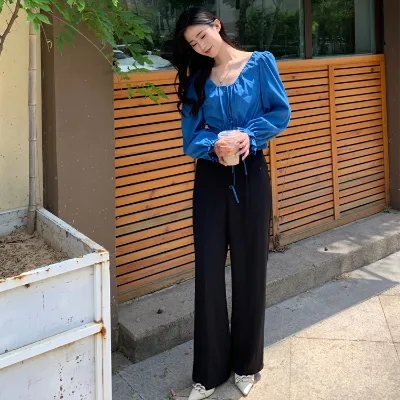 Hot selling high quality commuter temperament straight pants casual women's trousers summer pants custom