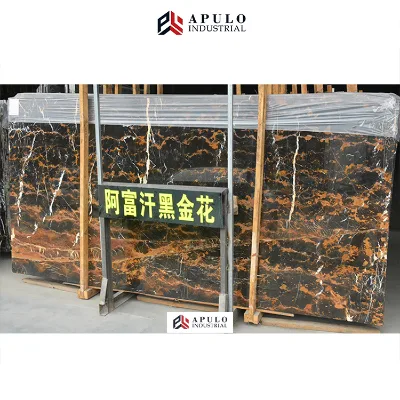 Factory Direct Afghan Pakistan Portoro Nepal Pakistani Black and Gold Nero Portero Stone Michelangelo Marble Slab