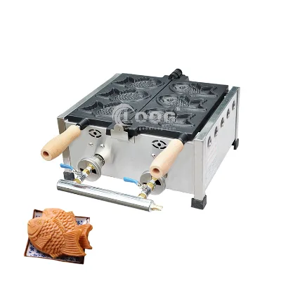 Commercial Croissant Taiyaki Machine Gas Type Taiyaki Waffle Iron Machine LPG Taiyaki Machine Gas for Sales