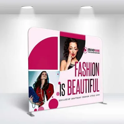Tension Display Pennant Style Metal Digital Printing Photo Booth Backdrop