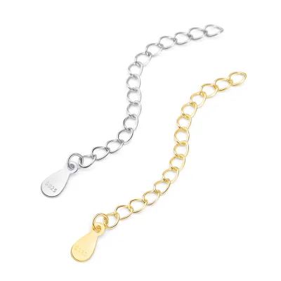 GLORY PACE Hot Sale Sterling Silver Ended Cross Chain For Women Jewelry Oval 925 Sterling Silver Tail Chain wholesale