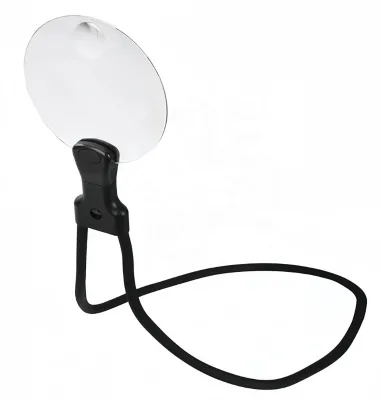 Customizable 3X & 10X Digital LED Magnifying Glass Hands-Free Neck Wear Optical Magnifier Made of Acrylic Plastic