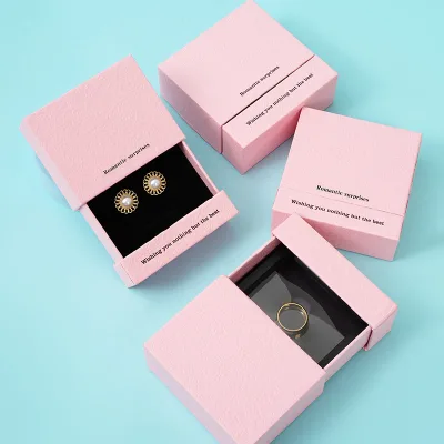 Custom Jewelry Drawer Box Packaging Rigid Paper Box for Necklace Bracelet Jewelry With PE Suspension Box