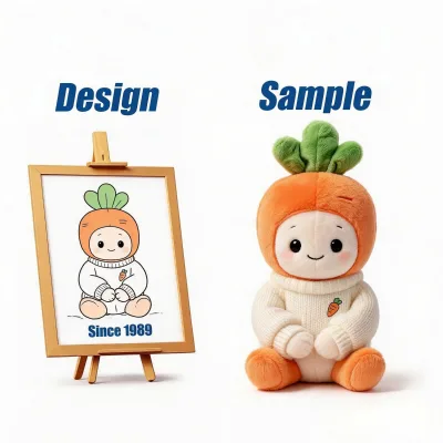 Shengye Plush Toy Factory Custom Soft Carrot Plush Toys Bulk Order for Vegetable and Fruit Retailers Offer Promotional Gift