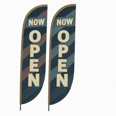 Event Feather Flag Double Sided Printing with Pole Kit for Grand Opening Ceremonies