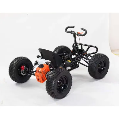 YLC New Indoor Outdoor Adult 82cc Fuel Petrol Gasolene Engine Kart with Heavy Duty Tyres and Sturdy Chassis and Drift Function