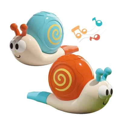 2025 Baby New Early Educational Snail Whistle Toy Montessori Learning Cartoon Animal Whistle Toy
