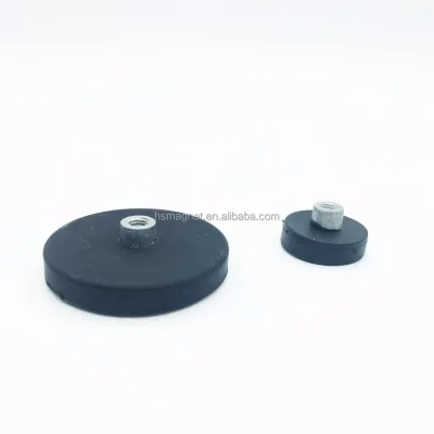 Wholesale black rubber coated magnetic base and  rubber coated magnetic mount base
