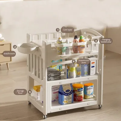 Hot-selling Plastic Corner Gap Storage Rack with Wheels Folding Bathroom Debris Storage Rack Kitchen Removable Storage Rack