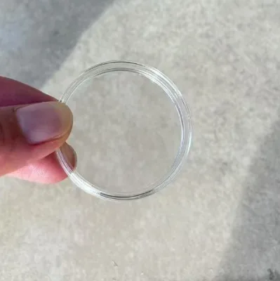 Coin Collection 38mm Acrylic Coin Capsule Slightly Curved Lid