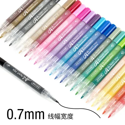 Manufacturer Customized Non Toxic Wet Erase Washable Marker Water Based Fine Point Acrylic Mini Marker Pen 1mm