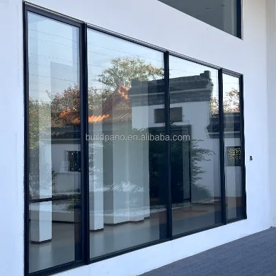 Modern Design Double Glazed Soundproof Aluminum Alloy Window Automatic Parallel Opening Curtains Wall with Competitive Price