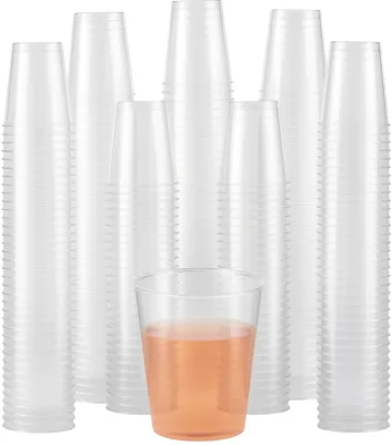 Wholesale 16oz Eco-Friendly Disposable Plastic Cold Cups 100 Count Compact & Convenient for Party Wedding Hotels & Camping Use