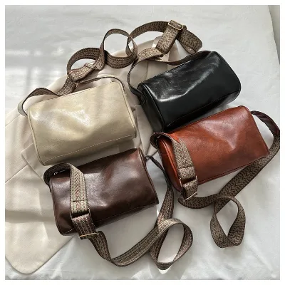 HANFEIZI Women Pu Leather Casual Bag Long Shoulder Strap Shoulder Bag Luxury Ladies Crossbody Bag