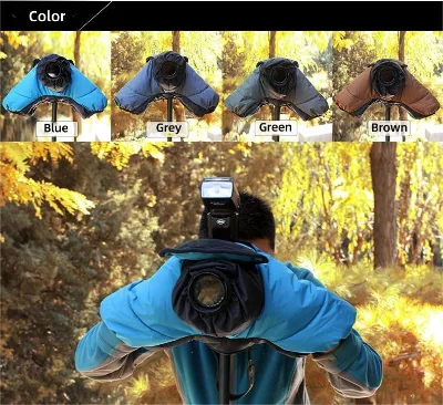Jukaiwtec SCPJ94 Foldable Nylon Camera Rain Cover for Professional Outdoor SLR Micro-Slim Cameras Winter Photography Thermal