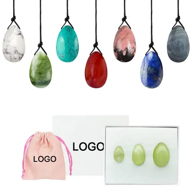 Custom 3 in 1 Yoni Eggs Guasha Stone Yoni Eggs for Women Wholesale Natural Stone Vaginal Care Vaginal Massage Yoni Egg Set