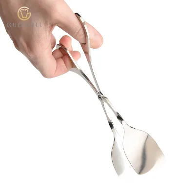 Multifunctional stainless steel kitchen food tongs barbeque steak serving tongs