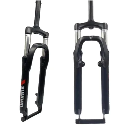 24 /26-inch Mountain Bike Fork Iron Thickened Disc Brake linear pull brake Dual-Use Shock-Absorbing Front Fork Parts Wholesale