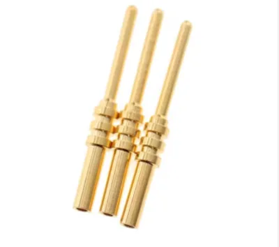 JGS JGS010 Custom Flat Short Brass TiCN Coated Spiral Pogo Pin Spring Loaded Connector Round Head M2 Diameter