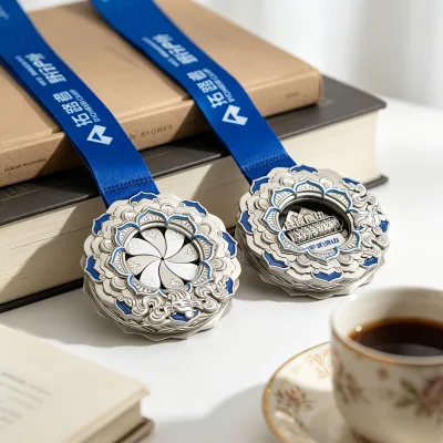 Manufacturer Design Custom Metal Crafts Die Casting Medal Engraving Gold Plating 3D Sports Souvenir Award Medal
