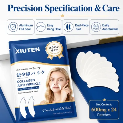 OEM Nasolabial Folds Firming Lifting Face Patch Overnight Collagen Smile Lines Smoothing Anti Wrinkle Patch