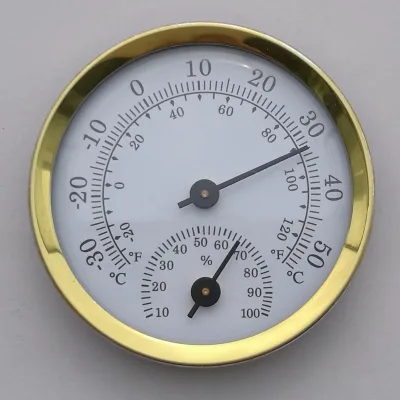 58 mm Diameter Thermohygrometer (Gold Ring) Model TH103P-G Display Type None