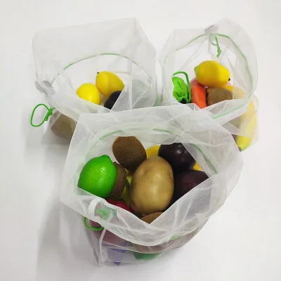 Vegetable Storage Bags with Drawstring