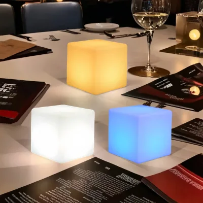 Night Light Decorative LED Cube Waterproof Dimmable CRI 80 Outdoor Events and Parties