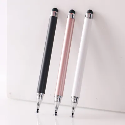 Dual-Head Plastic Stylus for Phones and Tablets Universal Drawing and Note-Taking Round-Tip Capacitive Pen