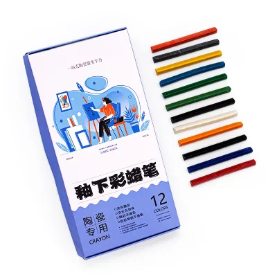 12 Colors Set DIY Ceramic Under Glaze Crayon Pottery Crayon Paint