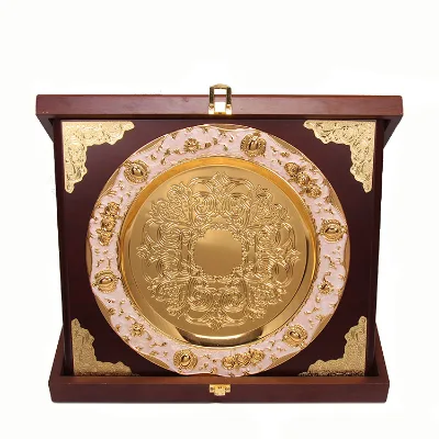 2024 Hot Selling Gold Luxury Custom Blank Wooden Plaque