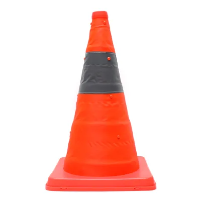Multi Purpose Pop up Extendable Road Safety Cone Traffic Cones with Reflective Collars High-Visibility Orange