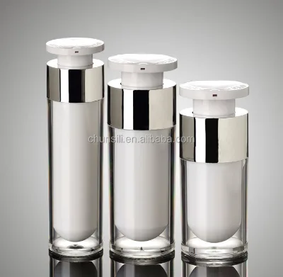 Acrylic Airless Bottle Lotion Bottle 15 30 50ml Round Shape Cosmetic Bottle