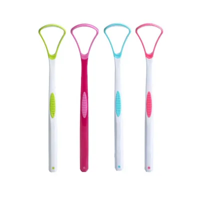 Eco Silicone Tongue Coating Cleaning Brush Tongue Scraper Tongue Cleaner