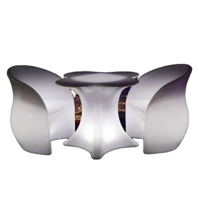 Wedding Chairs and Tables Remote Controller Rgb Led Light up Furniture