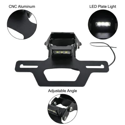 CNC Aluminum Tail Tidy License Plate Holder for Aprilia RS660 RSV4 1100 Tuono V4 Factory 2021-2025 Adjustable with LED Light