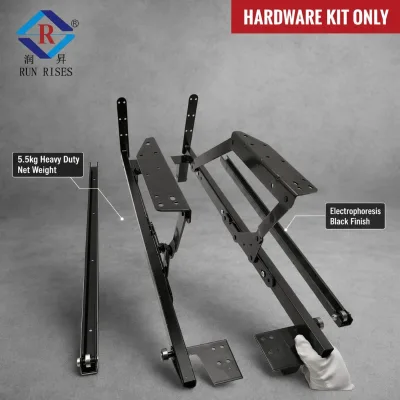 C14-4 Pull-Out Sliding Sofa Bed Mechanism 3.5mm Iron Plate | Lifting Storage Bed Frame Hardware | Quick-Install Fittings