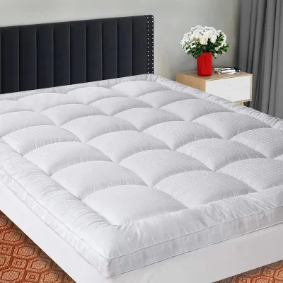Extra Thick Mattress Topper Queen 400 TC 100% Cotton MattressTop Cooling Breathable Mattress Pad Protector