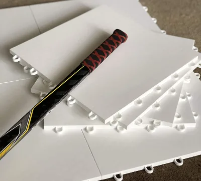 Customizable Outdoor Hockey Rink Kit with Interlocking Tiles