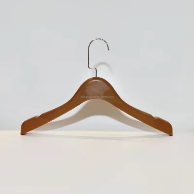 Brown Plastic Plating Hangers with Anti-Slip Notch Shoulder Support Water Resistant Space-Saving Slim Design