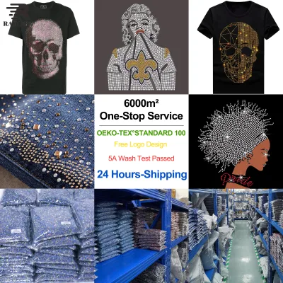 Custom Women's Hot Fix Rhinestone Dress Transfer Eco-Friendly Hot Hoodie Sneakers Sweatpants Shirt Clips