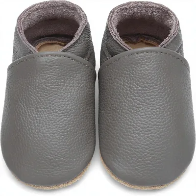 Genuine Leather Ankle Baby Booties Slip-On Soft Sole Toddler Walking Shoes Flexible&Breathable First Walkers Boys Girls