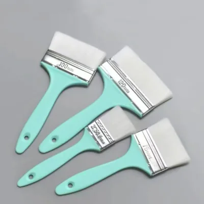 Premium Industrial Grade Plastic-handled Water-based Paint Brush Lint-free Soft Bristles for Wall Paint Baking Dust-Proof