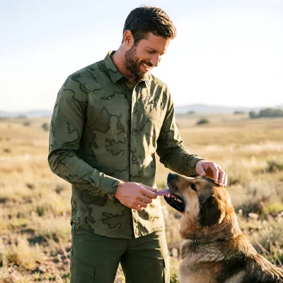Breathable Quick Dry UPF50 Long Sleeve Camouflage Plaid Hunting Shirts Soft Stretch Fabric Custom Logo Outdoor Fishing Apparel